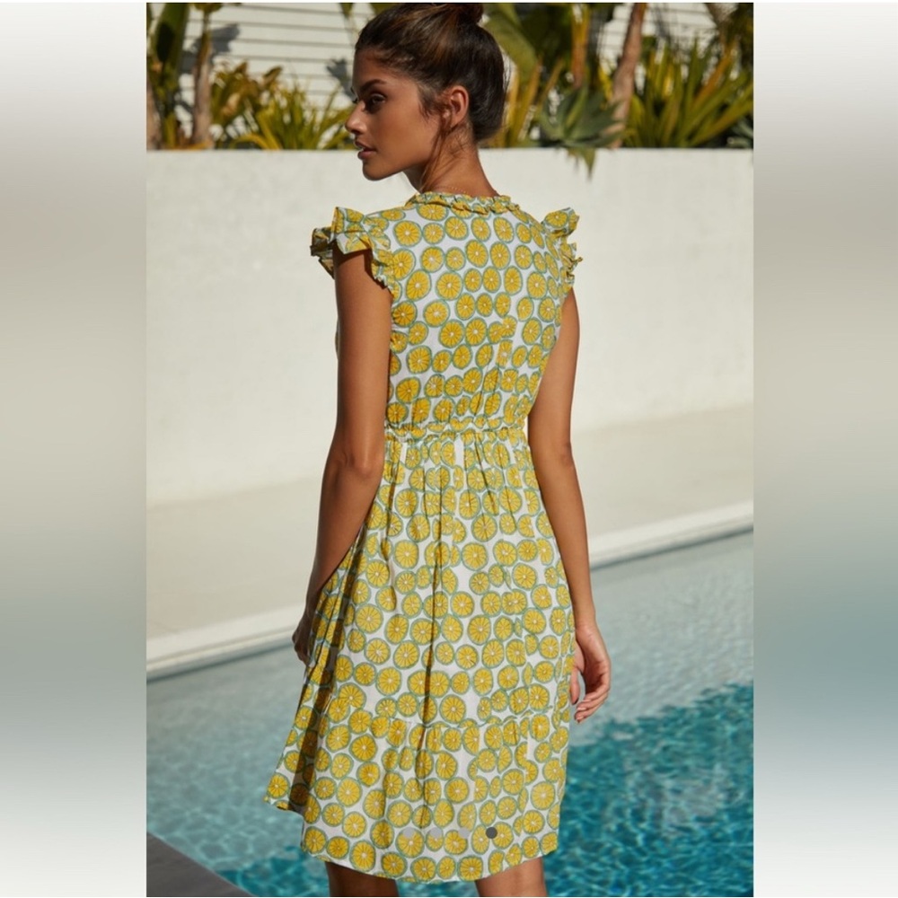 Anthropologie Yellow and Blue Swim Coverup - Picture 2 of 4